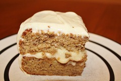 Banana Cake with Caramel Cream Cheese Frosting