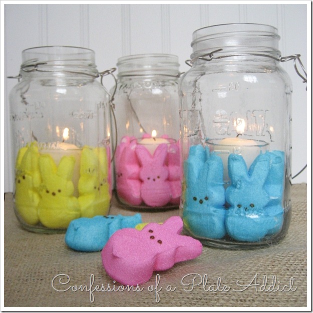 CONFESSIONS OF A PLATE ADDICT Peeps Mason Jar Candles