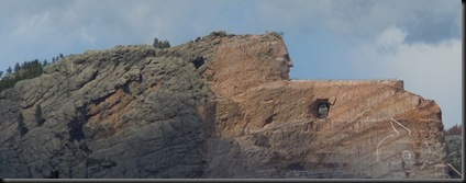 Crazy Horse sculpture in progress