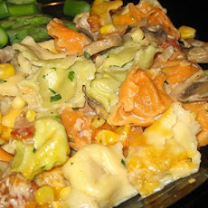 Tortellini With Creamed Corn and Bacon