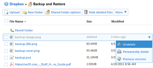 Mengembalikan Data yang Terhapus di Dropbox