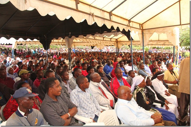Church members attention to Mbowe speech