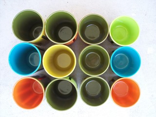Selection of 12, two part plastic tumblers
