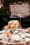 NewlyWish set stunning tables for our brides to admire complete with centerpieces, place cards, fine china, and menus. NewlyWish set stunning tables for our brides to admire complete with centerpieces, place cards, fine china, and menus.
