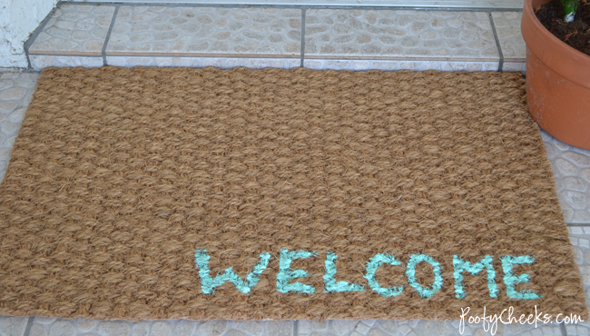 DIY Painted IKEA Door Mat 