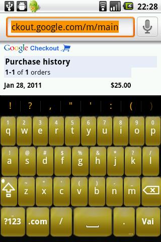 Gold Keyboard Skin