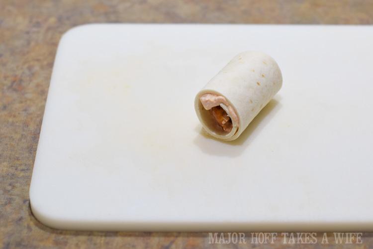 Hot wing tortilla roll ups assembly.jpg Hot wing tortilla roll ups assembly