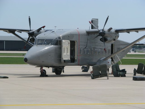 The plane in the drill belongs to the Missouri National Guard.