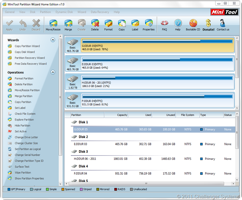 Partition Wizard Home 7.0