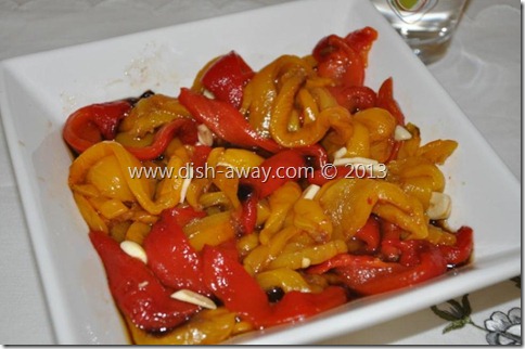 Roasted Peppers Salad by www.dish-away.com