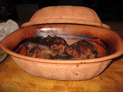 Jerri Reynold's holiday meal was cooked in one of my favorite clay pots, La Chamba. 
