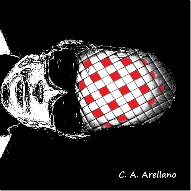 Robot pensando Imagina a los humanos viviendo su vida en paz, de Carlos Alberto Arellano