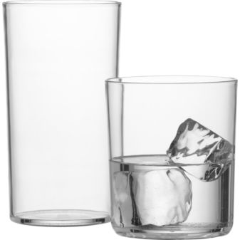 These glasses are sturdy and practical for enjoying outside.
(cb2.com)