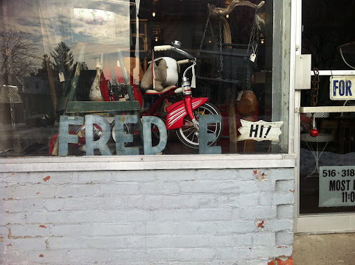 This store, Fred E. Trout antiques had lots of critters mulling about to greet customers!
