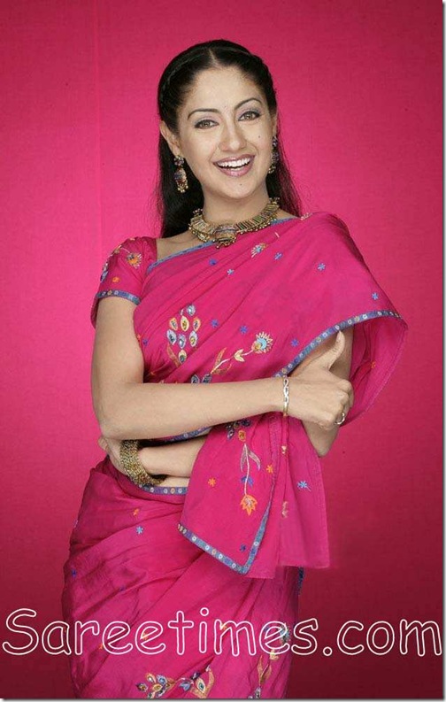 Gurlin_Chopra_Pink_Saree