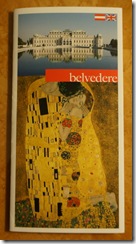 Brochure from the Belvedere Exhibitions I saw