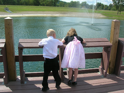 Kids Looking Off the Platform