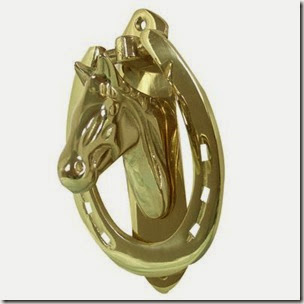 Solid Brass Horse Head Door Knocker
