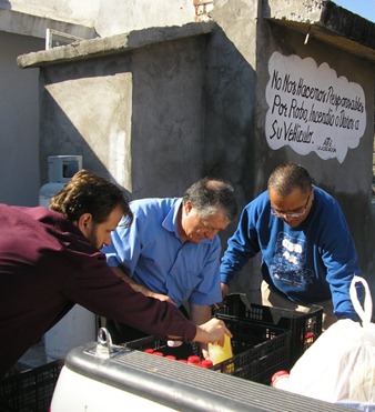 Friends Unloading a Truck in Tamaulipas, Mexico