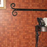 The black bar in the family room at the Grand Ole Opry showing where the water was during the flood in 2009 09032011