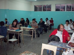 Alumnos del Primer año de la UBA en La Costa en su primer día de Clase