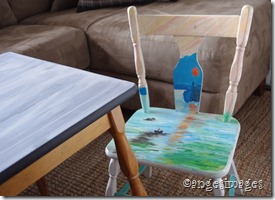 DIY Chalkboard Tabletop | dual purpose coffee table and kids' craft table | personallyandrea.com