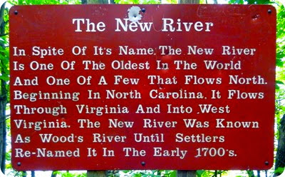 The New River sign