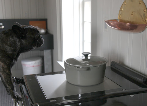 And this, Sharkey, is the warming plate, where pots of food are placed to stay warm until ready to serve.  I wonder when the next stable party will be?  The last one was sure fun!
