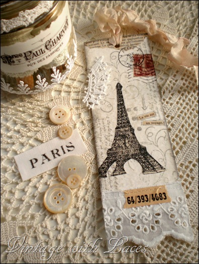 Handmade bookmark: Paris Handmade bookmark: Paris