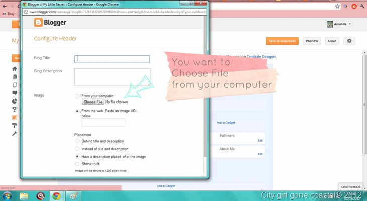 uploading header from computer to blog uploading header from computer to blog