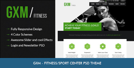 GXM - Gym/Fitness Club PSD Theme - Miscellaneous PSD Templates