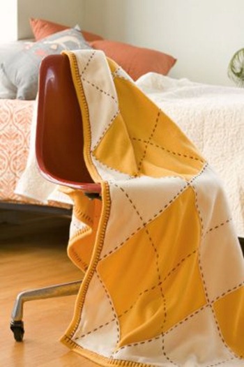 argyle fleece blanket tutorial