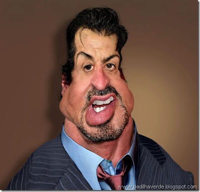 Caricatura Sylvester Stallone