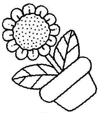 DIBUJOS DE MACETAS PARA COLOREAR