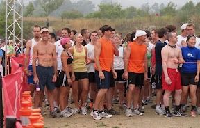 Packed into the starting line gates like a herd of cattle.