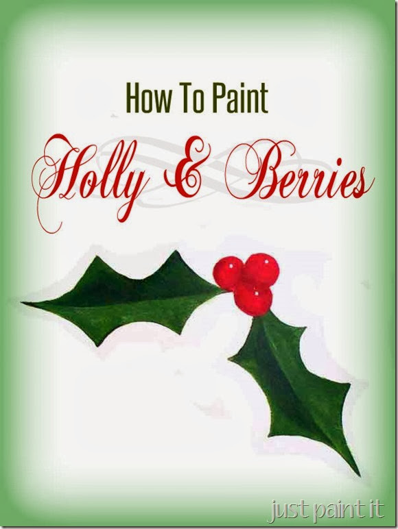 how-to-paint-holly n-berries
