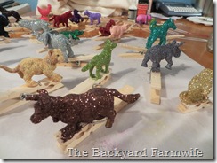 glitter animals -  The Backyard Farmwife