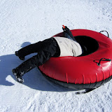 Eidan trying to figure out the inner tube