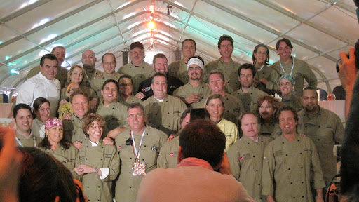 All the chefs posed for a team photo before the festivities began.  See if you can spot Todd English, Elizabeth Karmel, Cindy Hutson, Michelle Bernstein, Mary Sue Miliken, Aaron Sanchez, John Besh...