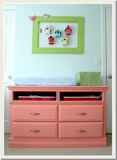 Coral Dresser Makeover