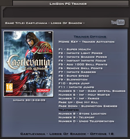 Castlevania Lords of Shadow v1.2  17 Trainer