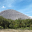Semeru towering above the landscape as we approach Kelimati