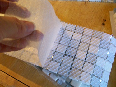Pjh Designs Hand Painted Antique Furniture Kitchen Remodel Gl By The Way If You Have Never Used These Mosaic Tiles Mesh Backing Comes With A Light Weight Plastic On Back That Needs To Be Removed