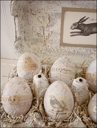 Shabby Chic Easter Eggs Easter Egg Carton with Shabby Chic Easter Eggs by Vintage with Laces