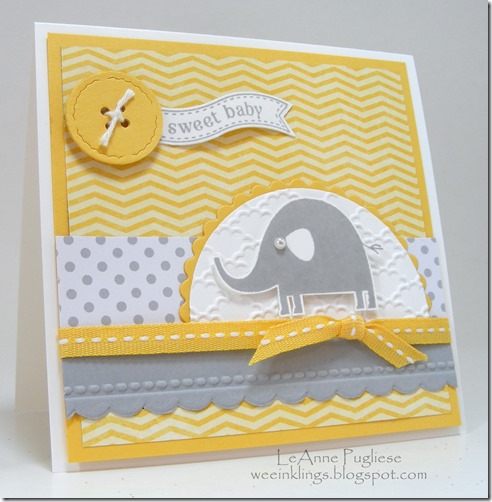 LeAnne Pugliese WeeInklings DS111 Nature Necessities Itty Bitty Banners Baby Card Stampin Up