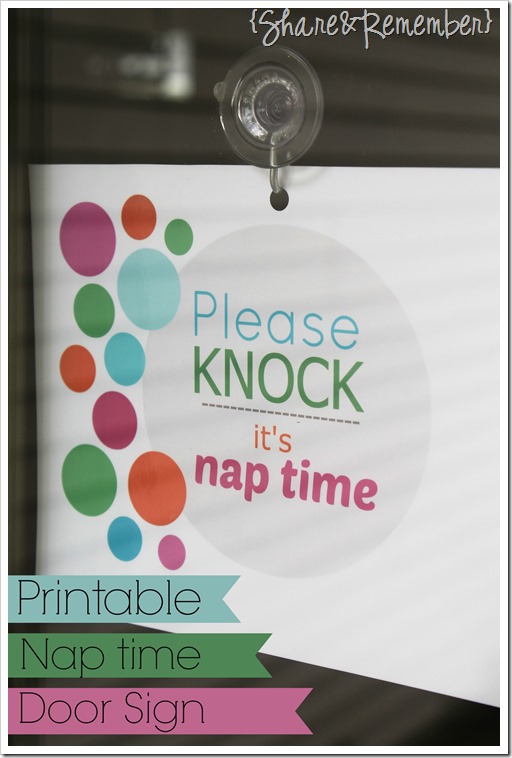 Please knock…it’s nap time Printable Sign