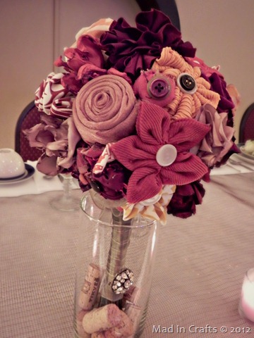 Fabric Flower Bridal Bouquet