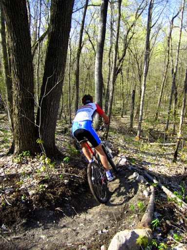 Riding on Twin Lakes Singletrack