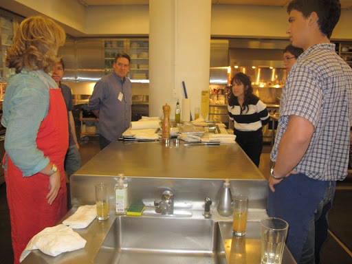 Making room to roll the gnocchi