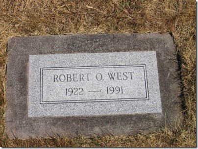 IMG_2859 Robert O. West Tombstone at Mountain View Cemetery in Oregon City, Oregon on August 19, 2006